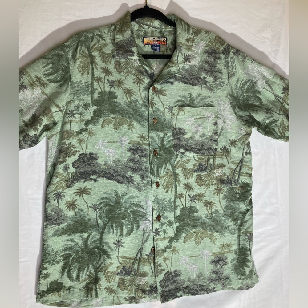 Havana Jacks’s Cafe Tropical Green Men's silk Shirt